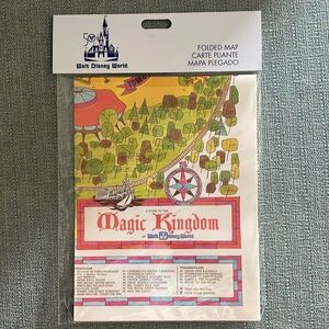 Disney World vintage folded map new